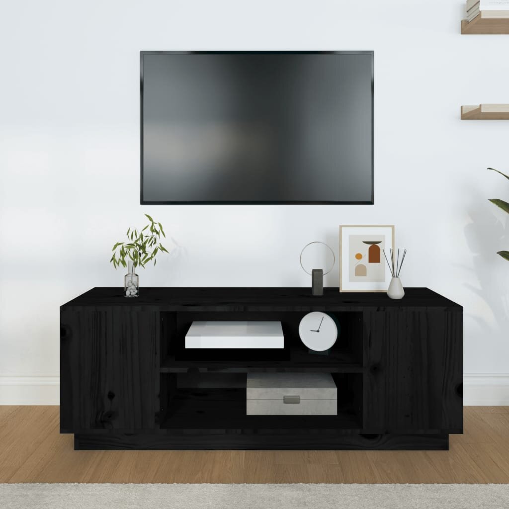 Televizoriaus spintelė, juoda, 110x35x40,5cm kaina ir informacija | TV staliukai | pigu.lt