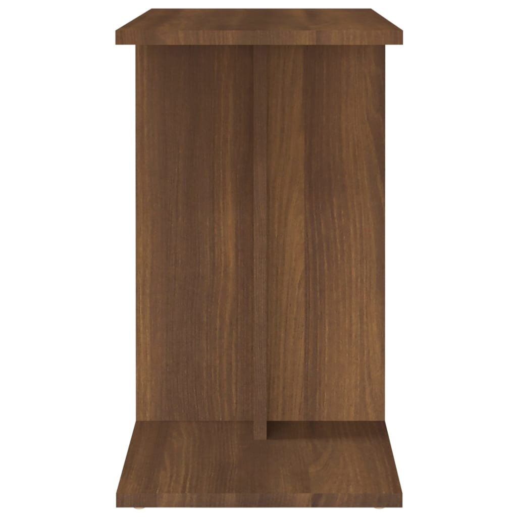 Šoninis staliukas vidaXL, Apdirbta mediena, 50x30x50cm, ruda ąžuolo spalva kaina ir informacija | Kavos staliukai | pigu.lt