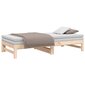 vidaXL Ištraukiama lova, 2x(75x190)cm, pušies medienos masyvas kaina ir informacija | Lovos | pigu.lt