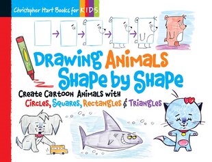 Drawing Animals Shape by Shape: Create Cartoon Animals with Circles, Squares, Rectangles & Triangles цена и информация | Книги для детей | pigu.lt