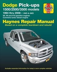 O/P HM Dodge Pick Ups 1500 2500 3500 1994-2008: 2wd & 4WD - V6, V8 and V10 Gasoline Engines - Cummins Turbo-Diesel Engine цена и информация | Развивающие книги | pigu.lt