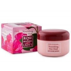 Maitinanti plaukų kaukė su rožių vandeniu Rose of bg 330 ml, BRBG054 kaina ir informacija | Priemonės plaukų stiprinimui | pigu.lt