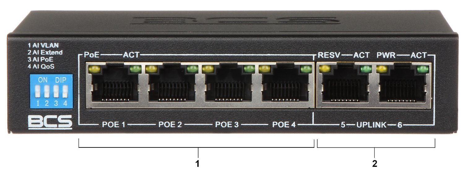 BCS BCS-B-SP0402 kaina ir informacija | Komutatoriai (Switch) | pigu.lt