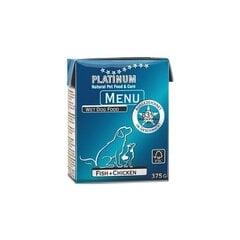 Platinum Menu drėgnas maistas su vištiena ir žuvimi / 375 g kaina ir informacija | Konservai šunims | pigu.lt