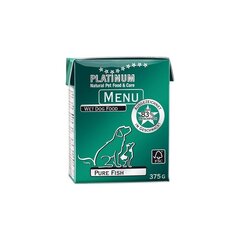 Platinum Menu drėgnas maistas su šviežia žuvimi / 375 g kaina ir informacija | Konservai šunims | pigu.lt