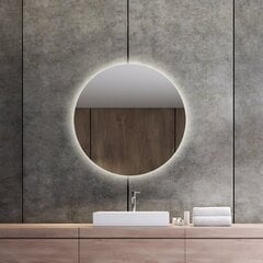 Apvalus veidrodis Brenda su LED apšvietimu (D=70 cm) цена и информация | Зеркала | pigu.lt