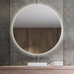 Apvalus veidrodis Brenda su LED apšvietimu (D=130 cm) цена и информация | Зеркала | pigu.lt