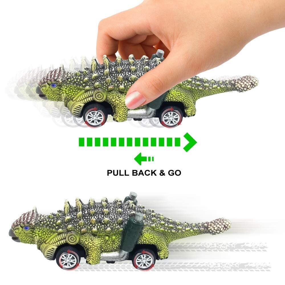 Žaislinės mašinos Dinosaur Truck Set, 6 vnt kaina ir informacija | Žaislai berniukams | pigu.lt