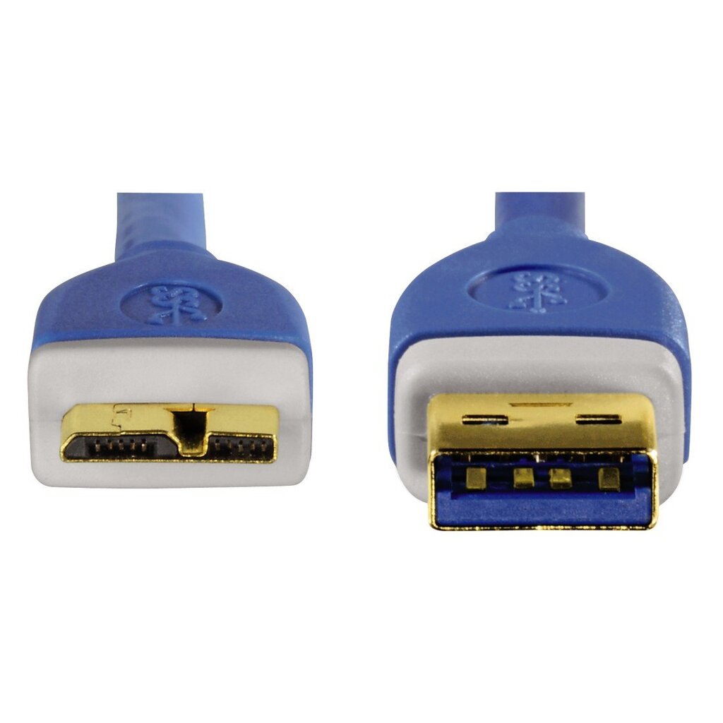 Kabelis Hama 00039682 USB-A-USB Micro B, 1.8m, mėlyna цена и информация | Kabeliai ir laidai | pigu.lt