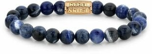 Rebel&Rose Браслет из бусин полуночно-синего золота RR-80094-G sRR0201-19 цена и информация | Мужские украшения | pigu.lt
