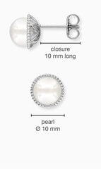 Engelsrufer Изящные серебряные серьги-гвоздики с настоящим жемчугом ERE-GLORY-ST sER0466 цена и информация | Серьги | pigu.lt