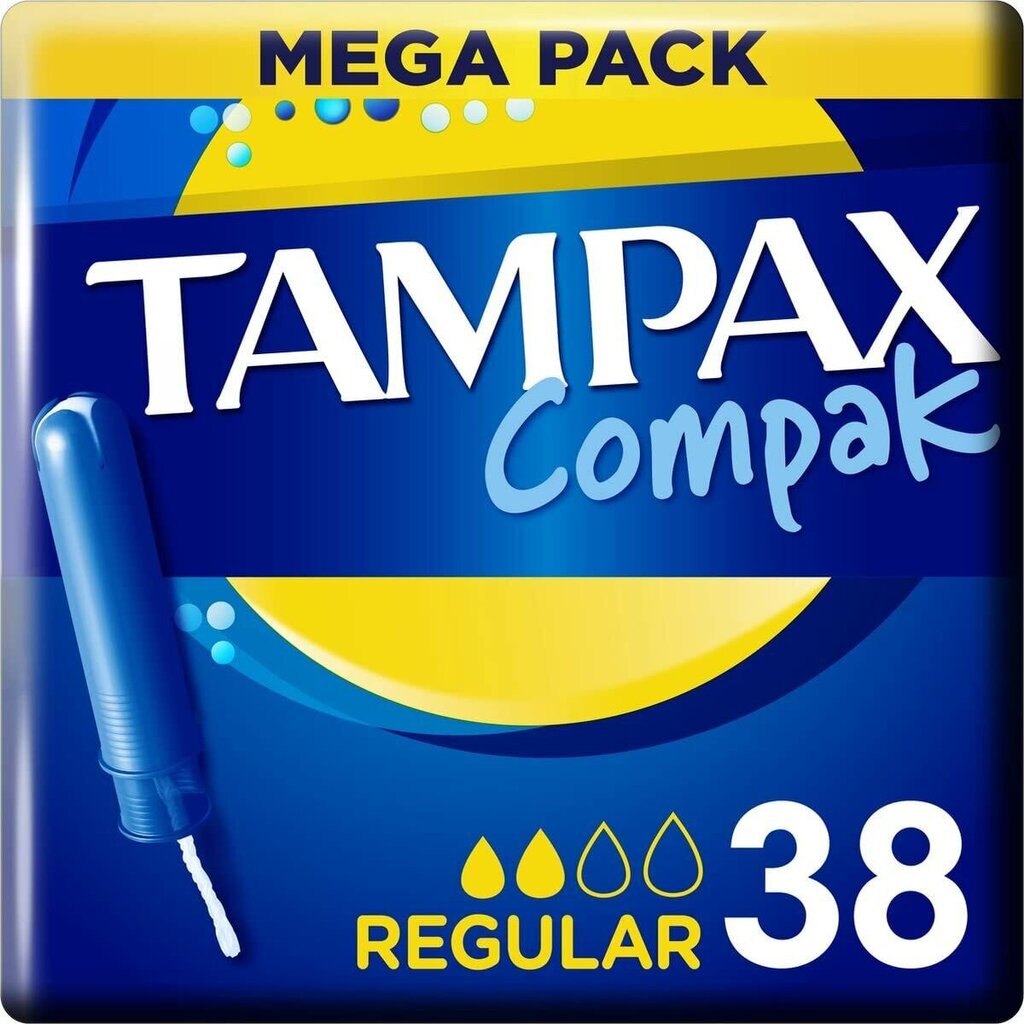 Įprasti tamponai Tampax Compak 38 vnt. kaina ir informacija | Tamponai, higieniniai paketai, įklotai | pigu.lt