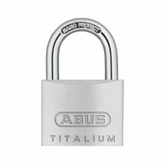 Spyna Abus Titalium 64ti/45 Plienas Aliuminis normalus (4,5 cm) kaina ir informacija | Spynos | pigu.lt