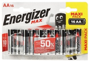 ЩЕЛОЧНАЯ БАТАРЕЯ BAT-AA/E-MAX*P16 1.5 V LR6 (AA) ENERGIZER цена и информация | Батарейки | pigu.lt