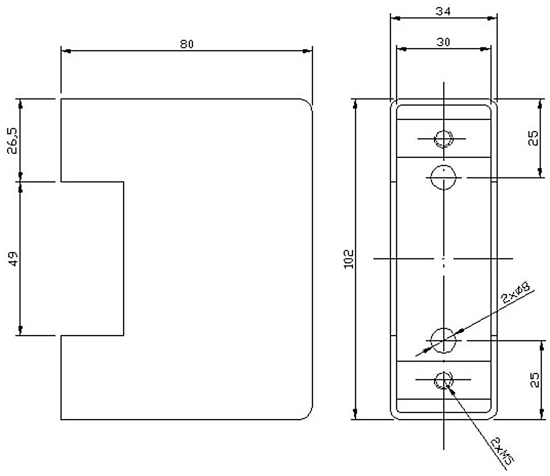 Elektrinė užkaba 102  x 80  x 34 mm kaina ir informacija | Spynos | pigu.lt