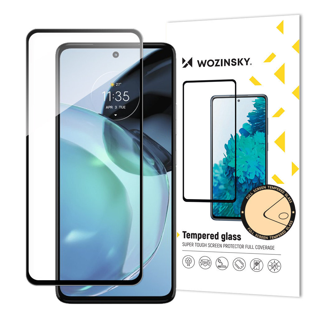 Wozinsky Full Glue Motorola Moto G72 9H kaina ir informacija | Apsauginės plėvelės telefonams | pigu.lt