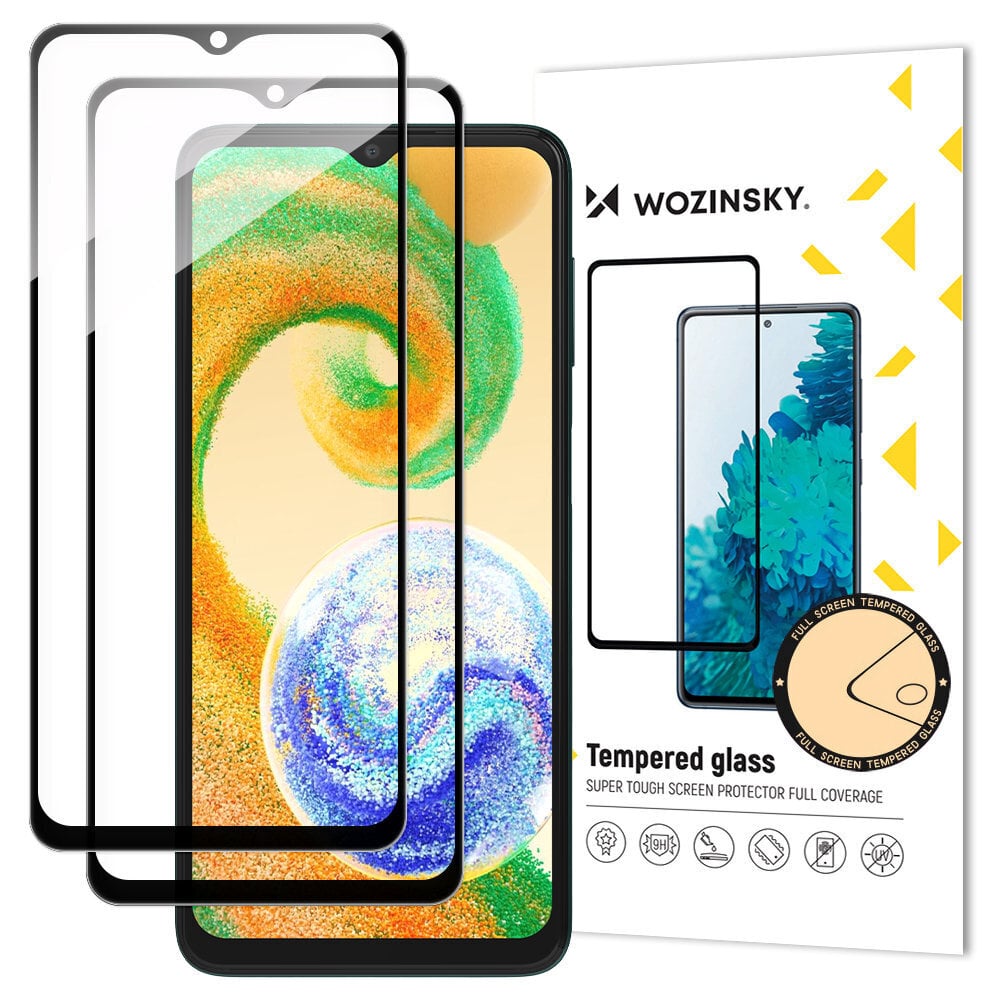 Wozinsky Full Glue Samsung Galaxy A04s 9H kaina ir informacija | Apsauginės plėvelės telefonams | pigu.lt