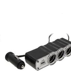 Skirstytuvas 3 lizdų 12V USB kaina ir informacija | Automobilių 12V el. priedai | pigu.lt