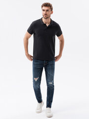 Polo marškinėliai vyrams Ombre Clothing, juodi kaina ir informacija | Vyriški marškinėliai | pigu.lt