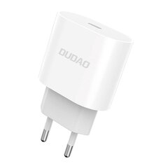 Travel charger Dudao A8SEU 1x USB-C, PD 20 Вт (white) цена и информация | Зарядные устройства для телефонов | pigu.lt