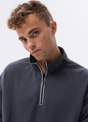 Vyriškas džemperis su aukšta apykakle Ombre B1353, pilkas kaina ir informacija | Džemperiai vyrams | pigu.lt