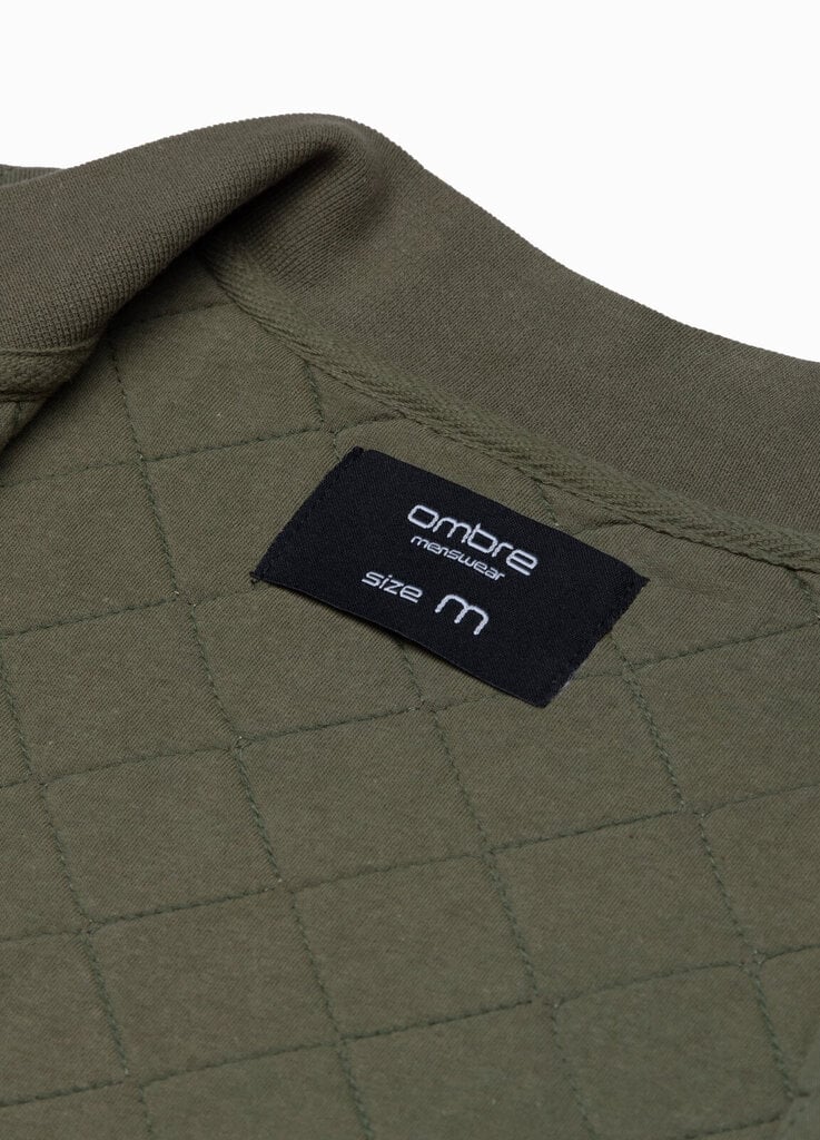 Vyriškas džemperis Bomber Ombre B1422, žalias цена и информация | Džemperiai vyrams | pigu.lt