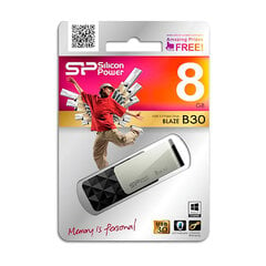 Silicon Power Blaze B30 8GB 3.0 kaina ir informacija | USB laikmenos | pigu.lt