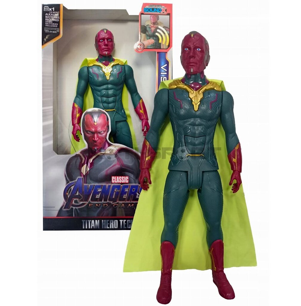 Herojų Avengers figūra Vision, 29 cm, su garso efektais kaina ir informacija | Žaislai berniukams | pigu.lt