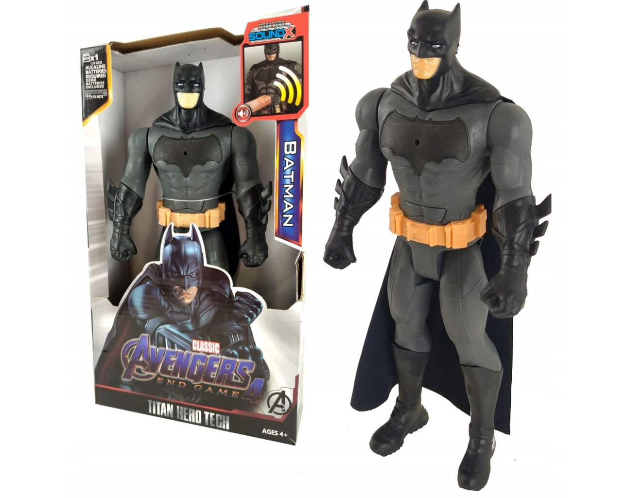 Herojų Avengers figūra Batman, 30 cm, su garso efektais kaina ir informacija | Žaislai berniukams | pigu.lt