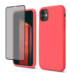 Soudberry rinkinys Privacy skirtas Apple iPhone 11 rožinė Neon Coral kaina ir informacija | Telefono dėklai | pigu.lt