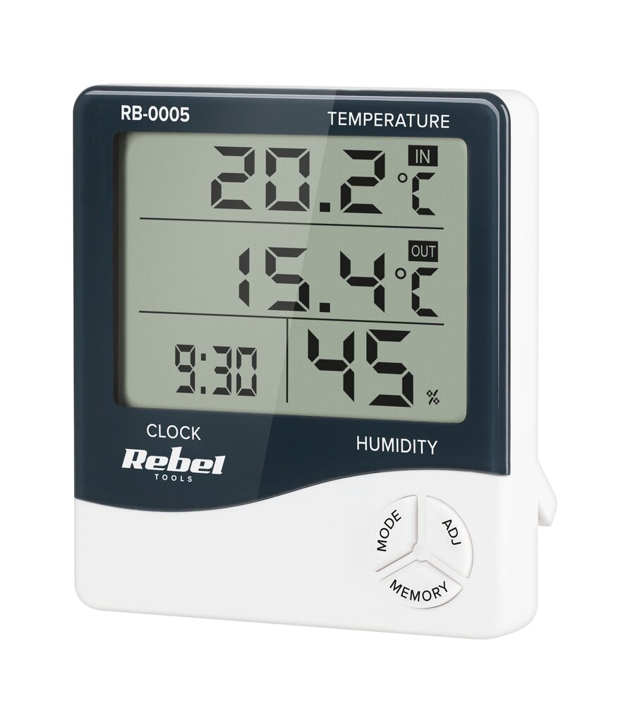 Rebel meteorologinė stotis rb-0005 kaina ir informacija | Meteorologinės stotelės, termometrai | pigu.lt