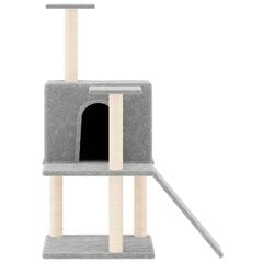 Draskyklė katėms su stovais iš sizalio, šviesiai pilka, 109cm kaina ir informacija | Draskyklės | pigu.lt