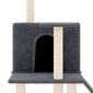 Draskyklė katėms su stovais iš sizalio, tamsiai pilka, 109cm kaina ir informacija | Draskyklės | pigu.lt