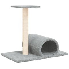 Draskymo stovas katėms su tuneliu, 60x34,5x50cm, pilkas kaina ir informacija | Draskyklės | pigu.lt