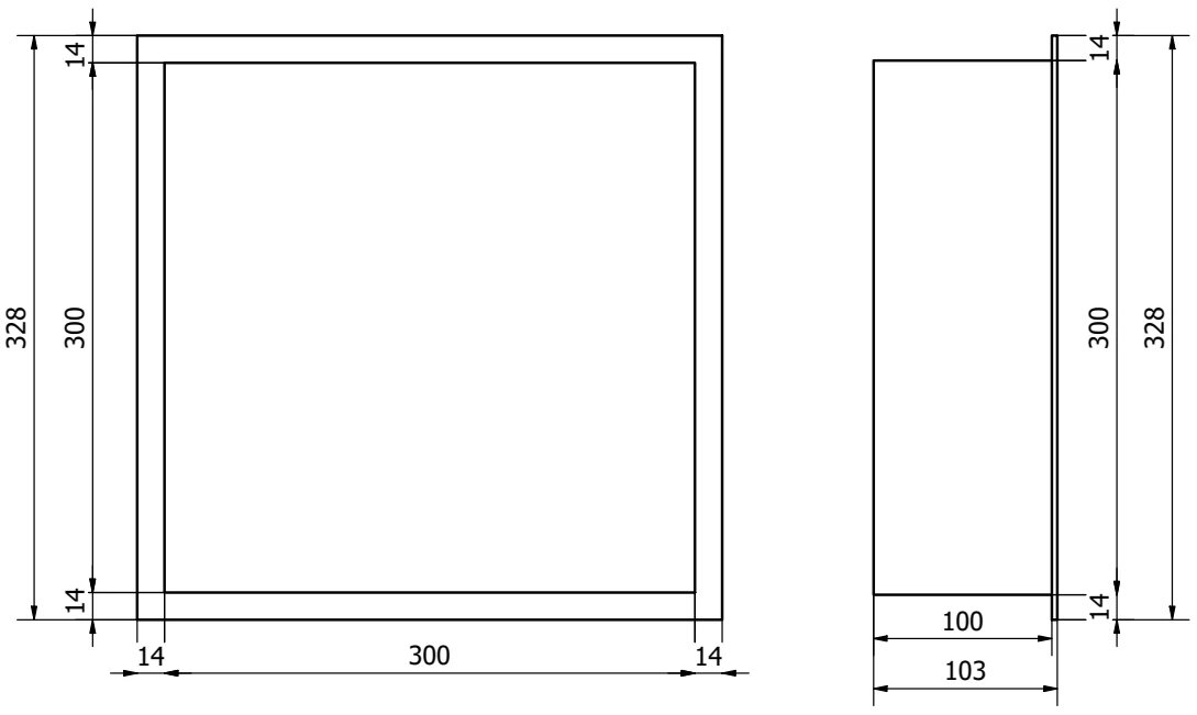 Mexen X-Wall-R įleidžiama sieninė lentyna, 30x30 cm, Inox цена и информация | Vonios kambario aksesuarai | pigu.lt