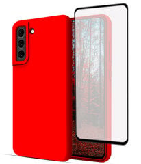 Silikoninis rinkinys skirtas Samsung Galaxy S21 FE raudona - Red Candy kaina ir informacija | Telefono dėklai | pigu.lt