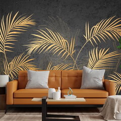 Fototapetai - Modernūs auksiniai palmių lapai kaina ir informacija | Fototapetai | pigu.lt