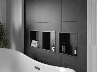Mexen X-Wall-R įleidžiama sieninė lentyna, 30x30 cm, Black цена и информация | Набор акскссуаров для ванной | pigu.lt