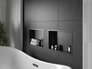 Mexen X-Wall-R įleidžiama sieninė lentyna, 45x30 cm, Black цена и информация | Аксессуары для ванной комнаты | pigu.lt