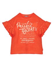 Marškinėliai mergaitėms Gulliver Orange, oranžiniai kaina ir informacija | Marškinėliai mergaitėms | pigu.lt