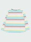 Marškinėliai mergaitėms Boboli Stripes Multicolor, balti цена и информация | Marškinėliai mergaitėms | pigu.lt