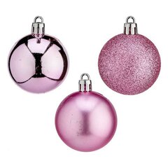 Ёлочные шарики Ø 6 cm 24 штук Розовый Пластик цена и информация | Рождественское украшение CA1031, 10 см | pigu.lt