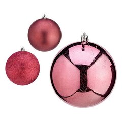 Ёлочные шарики Ø 10 cm 6 штук Розовый Пластик цена и информация | Рождественское украшение CA1031, 10 см | pigu.lt