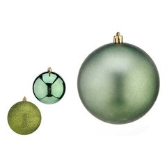 Ёлочные шарики Ø 10 cm 6 штук Зеленый Пластик цена и информация | Рождественское украшение CA1031, 10 см | pigu.lt