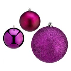 Eglutės rutuliukai, 6 vnt., purpurinė kaina ir informacija | Kalėdinės dekoracijos | pigu.lt
