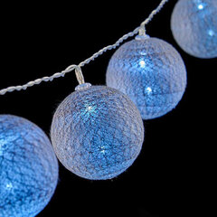 LED kamuoliukų girlianda 10 LED, pilka, 2 m kaina ir informacija | Girliandos | pigu.lt