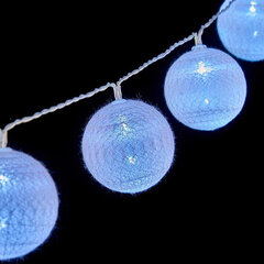 LED kamuoliukų girlianda 10 LED, balta, 2 m kaina ir informacija | Girliandos | pigu.lt