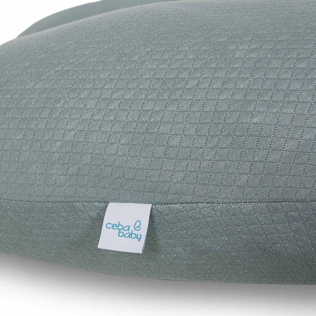 Maitinimo pagalvė CebaBaby Flexi multi Caro, žalia, 190 cm цена и информация | Maitinimo pagalvės | pigu.lt