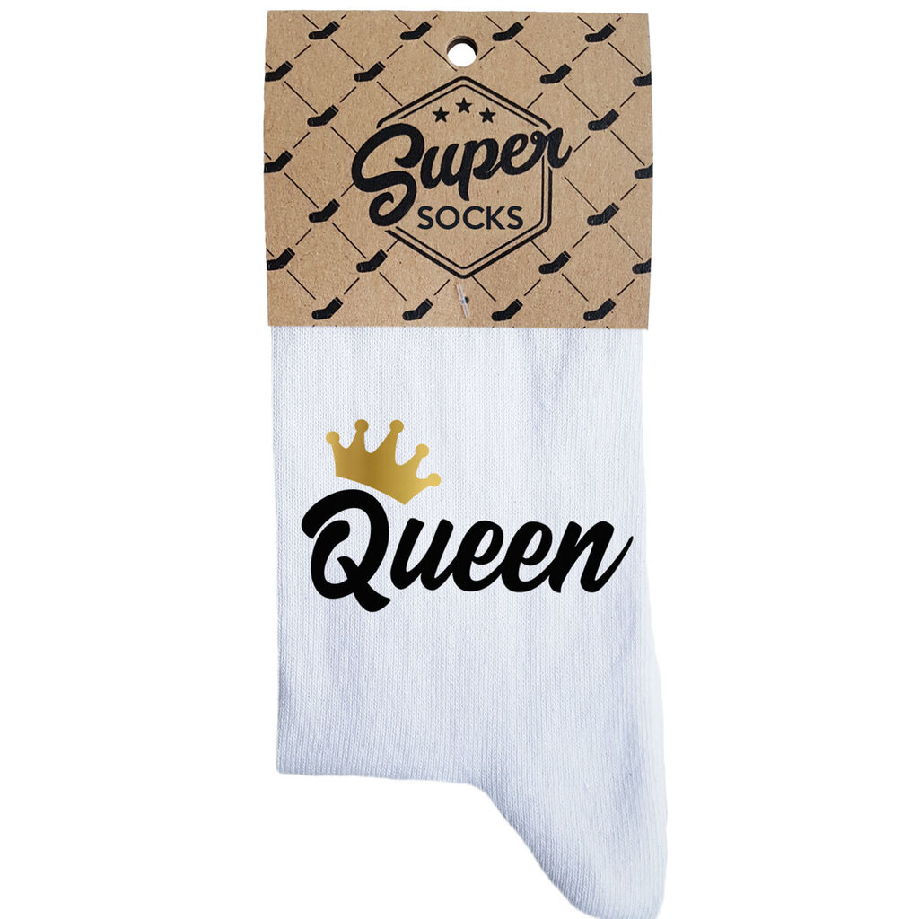 Moteriškos kojinės Queen, baltos цена и информация | Originalios kojinės | pigu.lt