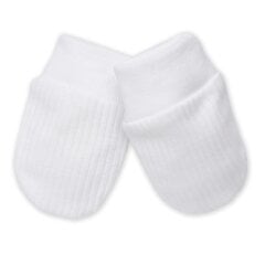 Белые, деткие перчатки 62 БИ 1-1-125-080-062BI цена и информация | Шапки, перчатки, шарфики для новорожденных | pigu.lt